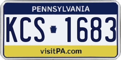 PA license plate KCS1683