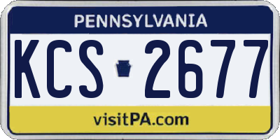 PA license plate KCS2677