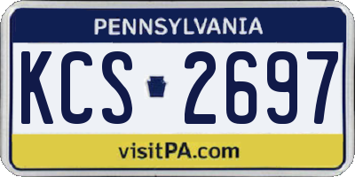 PA license plate KCS2697