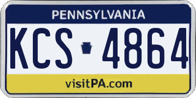 PA license plate KCS4864