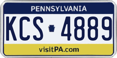 PA license plate KCS4889