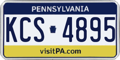 PA license plate KCS4895