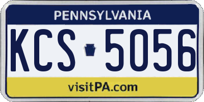 PA license plate KCS5056