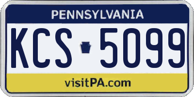 PA license plate KCS5099