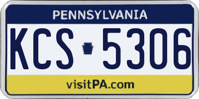 PA license plate KCS5306