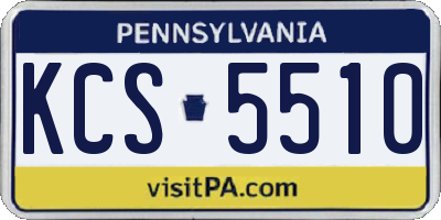 PA license plate KCS5510