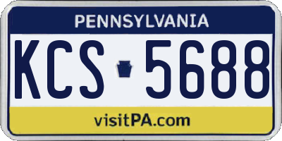 PA license plate KCS5688