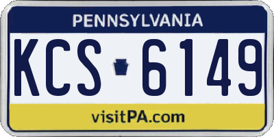 PA license plate KCS6149