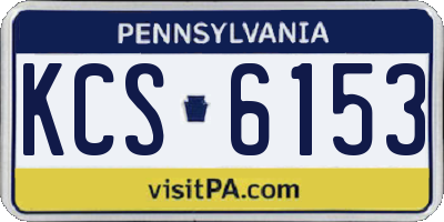 PA license plate KCS6153
