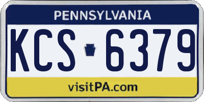 PA license plate KCS6379