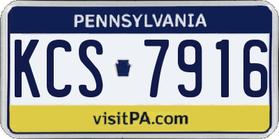 PA license plate KCS7916