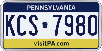 PA license plate KCS7980