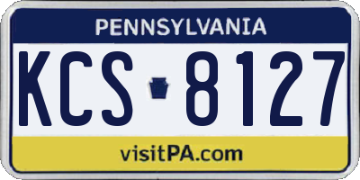PA license plate KCS8127