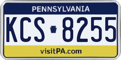 PA license plate KCS8255