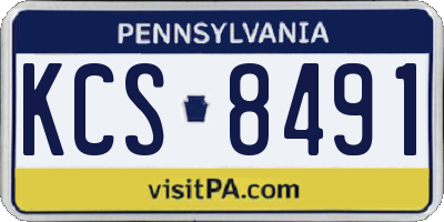 PA license plate KCS8491