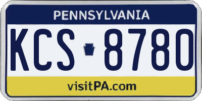 PA license plate KCS8780