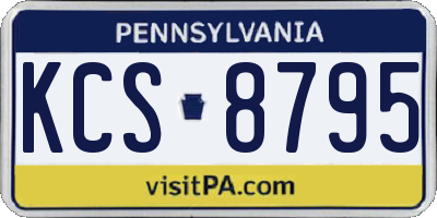 PA license plate KCS8795