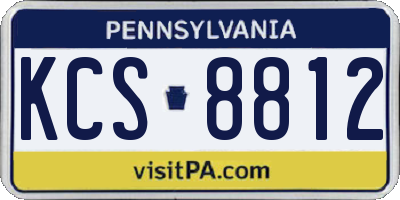 PA license plate KCS8812