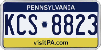 PA license plate KCS8823