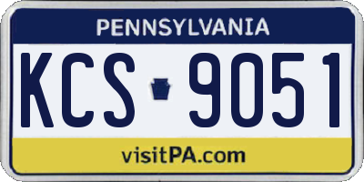 PA license plate KCS9051