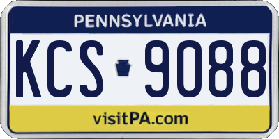 PA license plate KCS9088