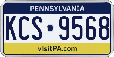 PA license plate KCS9568