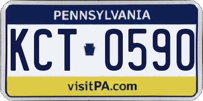 PA license plate KCT0590
