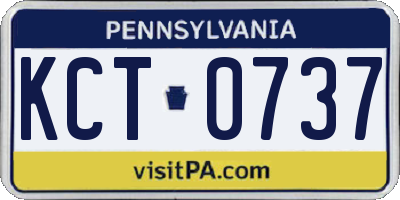 PA license plate KCT0737