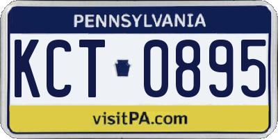 PA license plate KCT0895