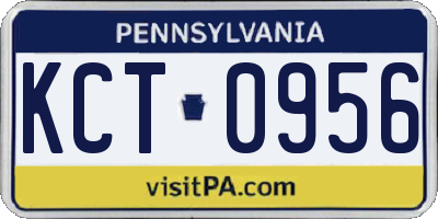 PA license plate KCT0956