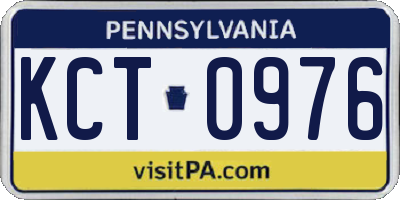 PA license plate KCT0976