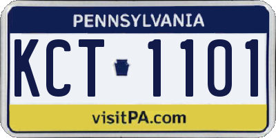 PA license plate KCT1101