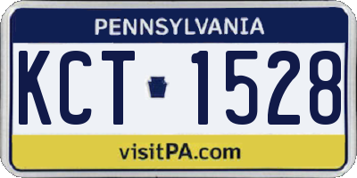 PA license plate KCT1528