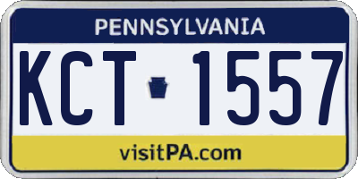 PA license plate KCT1557