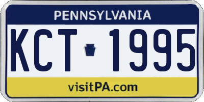 PA license plate KCT1995