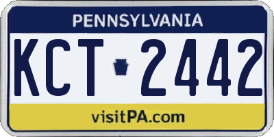 PA license plate KCT2442