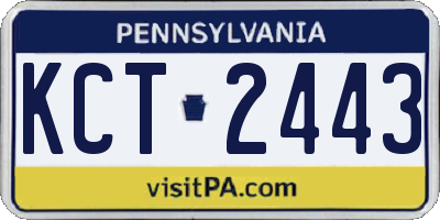 PA license plate KCT2443