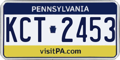 PA license plate KCT2453