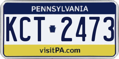 PA license plate KCT2473