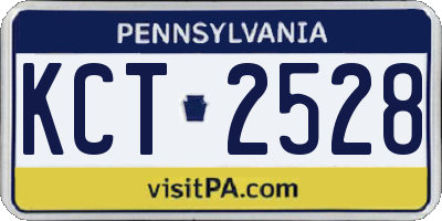 PA license plate KCT2528