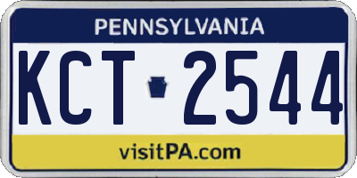 PA license plate KCT2544