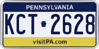 PA license plate KCT2628