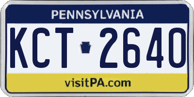 PA license plate KCT2640