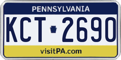 PA license plate KCT2690