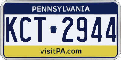 PA license plate KCT2944