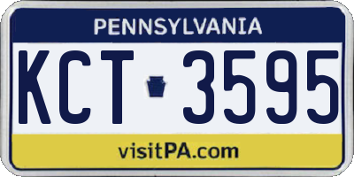 PA license plate KCT3595