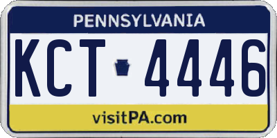 PA license plate KCT4446