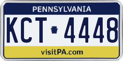 PA license plate KCT4448