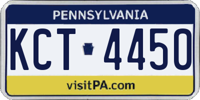 PA license plate KCT4450