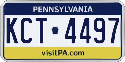 PA license plate KCT4497